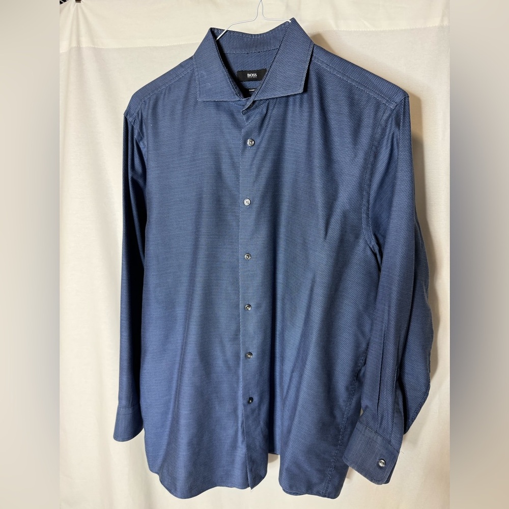 Hugo Boss Navy Dress Shirt